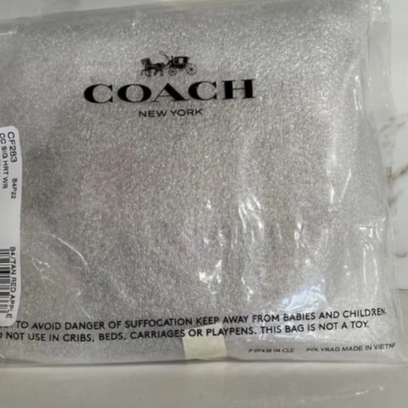 Coach Signature Coated Canvas with Heart Print Wristlet - Picture 5 of 6